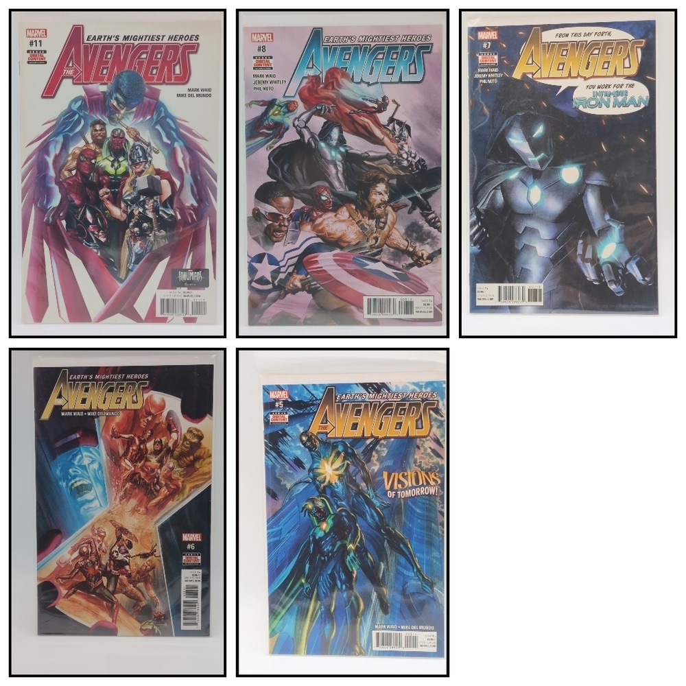 Marvel Avengers Set Of 5 Comic Collection 11,8,7,6,5